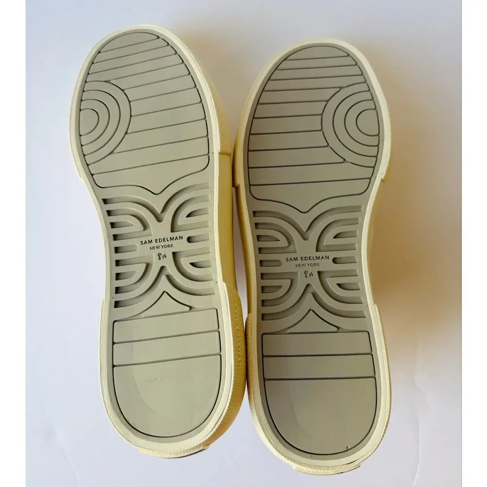 Sam Edelman Sonia White Cotton Platform Sneakers Women’s 8.5